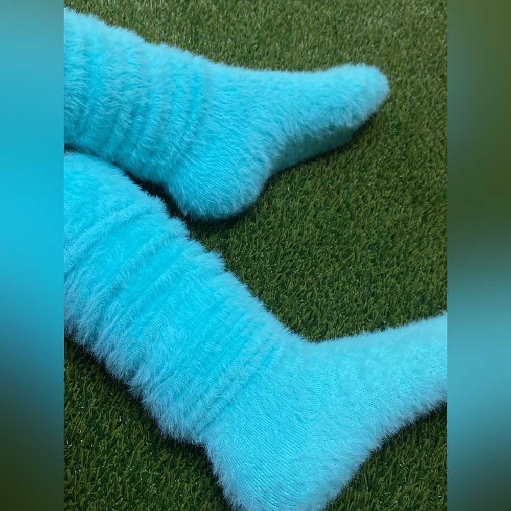 Knee high Hairy knit socks